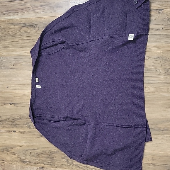 Anthropologie Moth Purple Wool Asymetrical Ruffle Button Up Cardigan - Picture 15 of 15